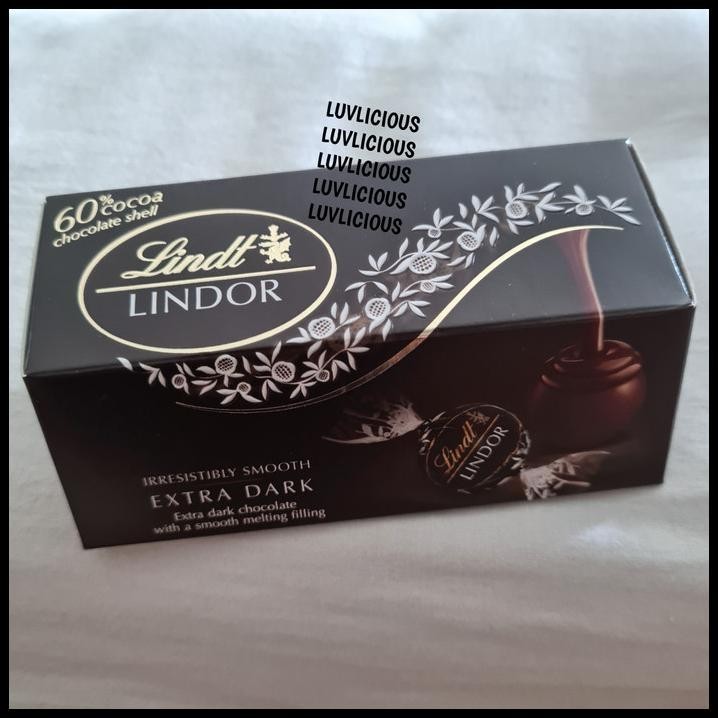 

Lindt Lindor 60% Cocoa Extra Dark Chocolate Coklat Cokelat 3 Pcs