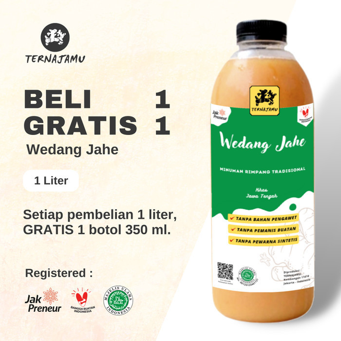 

Jamu Wedang Jahe/Wedang Jahe Secang 1000 Ml - Ternajamu