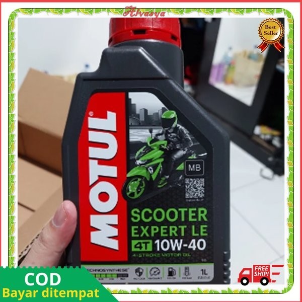 OLI MOTUL SCOOTER EXPERT LE 10W40 1L ORI OLI MOTUL MOTOR MATIC NMAX PCX AEROX VARIO 125 150 ORIGINAL