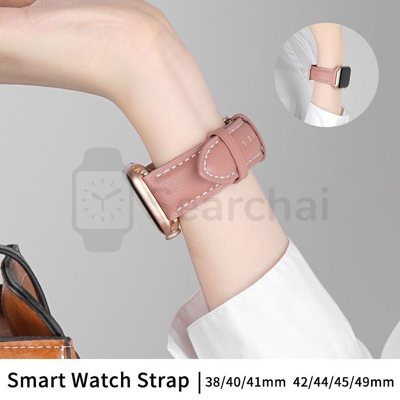 SLIM LEATHER WATCH STRAP ULTRA 8 7 6 5 4 SE  FOR IWATCH SERIES 49MM 41MM 45MM IWATCH TALI JAM/AKSESO