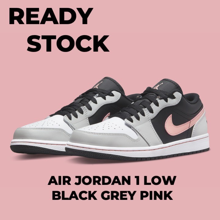 Nike Air Jordan 1 Low Black Grey Pink