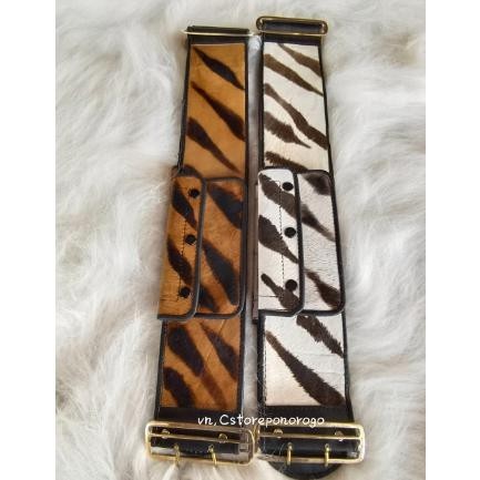 Fth- Sabuk Bopo Kulit Motif Macan 9 Cm / Sabuk Bopo Anak / Sabuk Otok / Reog / Barongan / Caplokan /