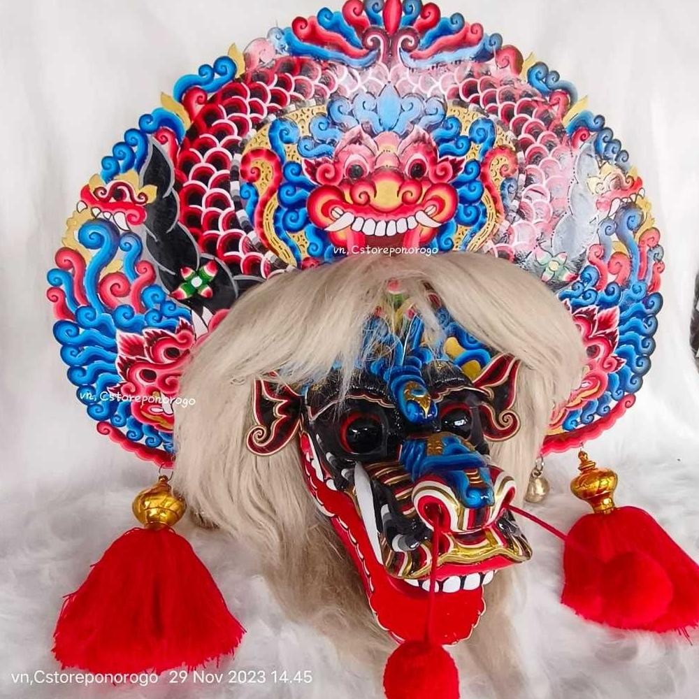 Fx-23 Barongan Pentas Premium Telon Biru / Barongan Asli / Barongan Kediri / Barongan Pentas Termura