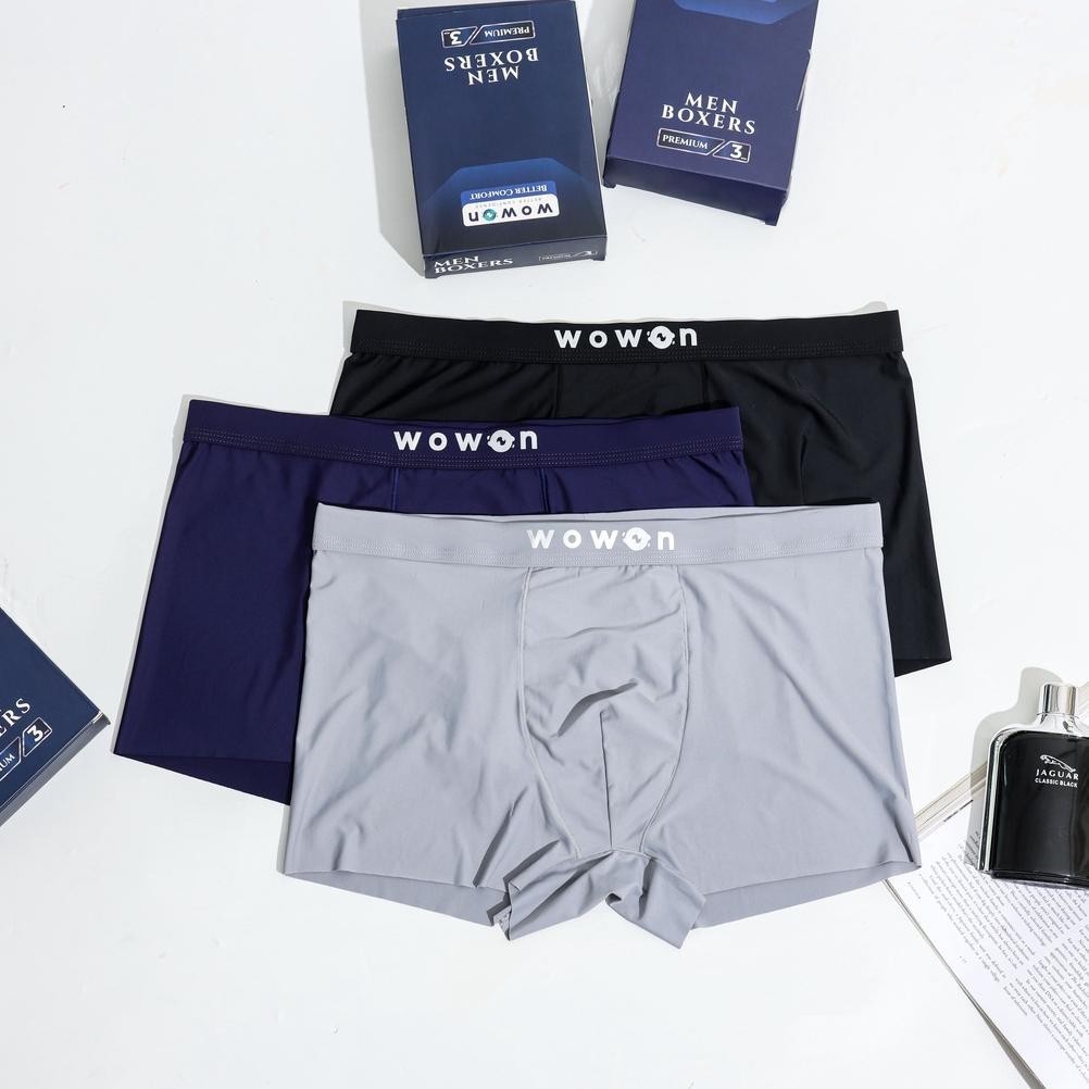 Wowon Men Boxer - Celana Dalam Pria - Zero Gravity Feel - 3 Pcs Trend