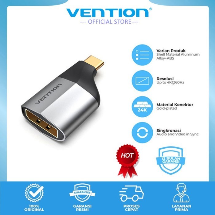 Vention Adapter USB Type C to DisplayPort DP Female