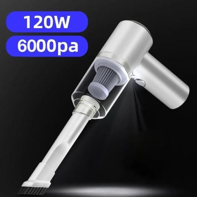 VACUM CLEANER PORTABLE MINI 2IN1 ALAT PENYEDOT DEBU KASUR DAN MOBIL READY