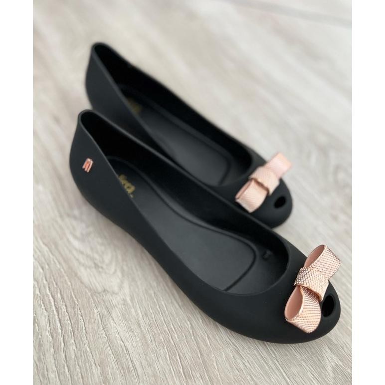 Terlaris Sepatu Melissa Ultragirl Bow Chrome Balet Wanita Import Mel01 Flat Shoes Jelly Rg-4