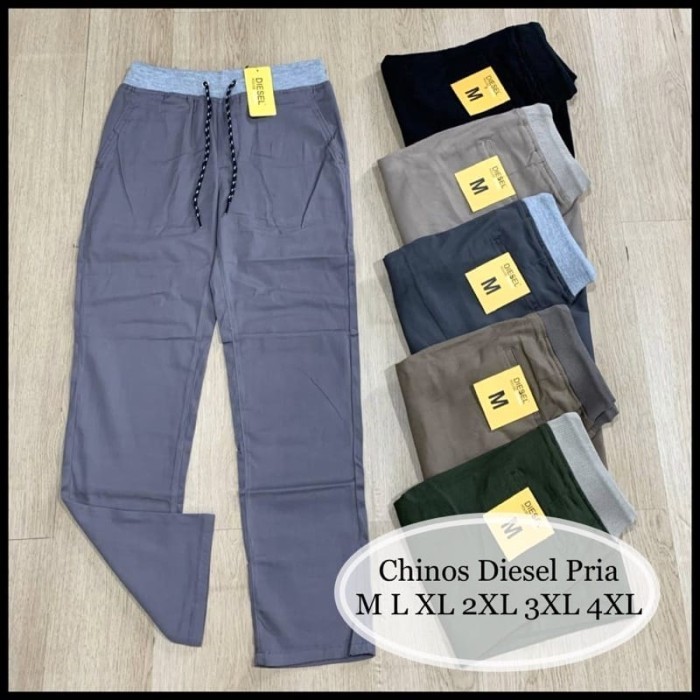 Celana Chino Panjang Pria Diesel Reguler