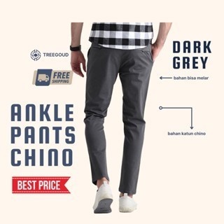 Treegoud Celana Ankle Pants Pria Celana Chino Ankle Pria Angkle Pants