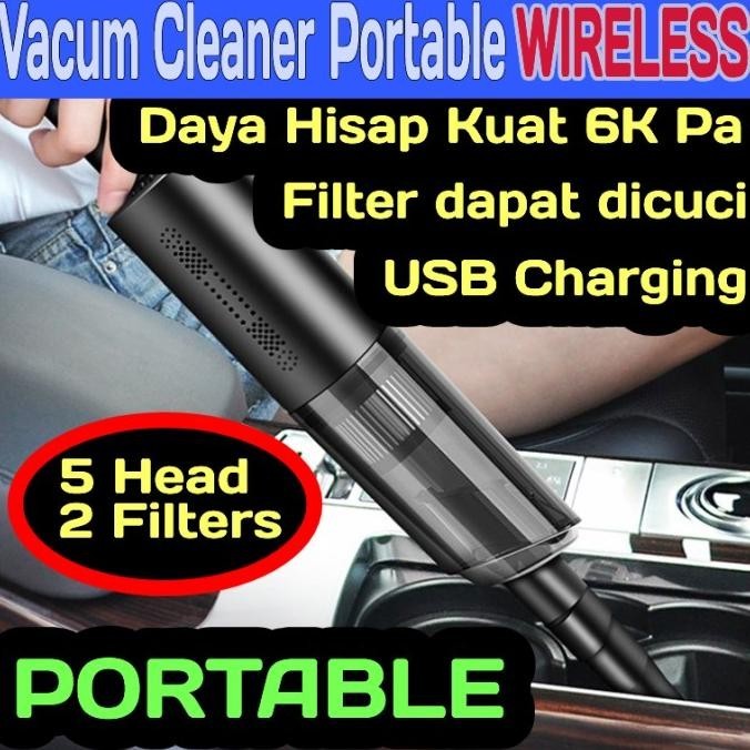 VACUM CLEANER PORTABLE WIRELESS VACUM CLEANER MINI MOBIL RUMAH TERBATAS