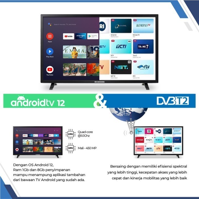 Promo Tv 24 Inch Android Smart Tv Digital Super Jernih Garansi Resmi 1 Tahun .