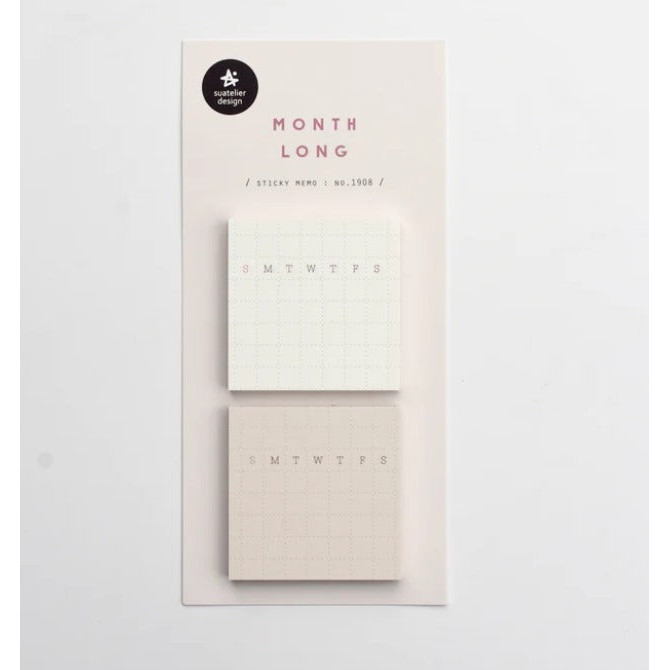

SUATELIER Sticky Memo No. 1908 Month Long