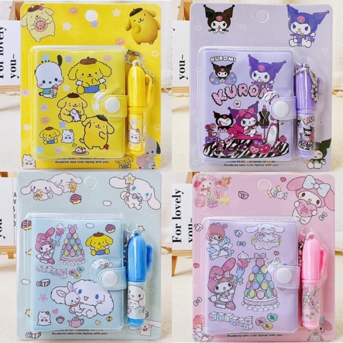 

sanrio mini note book buku diary cinnamorol melody kurumi