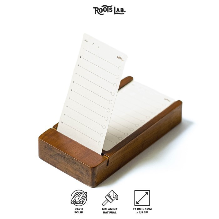 

Desk Notes Stand kertas memo meja kerja kayu Notebook Notepad
