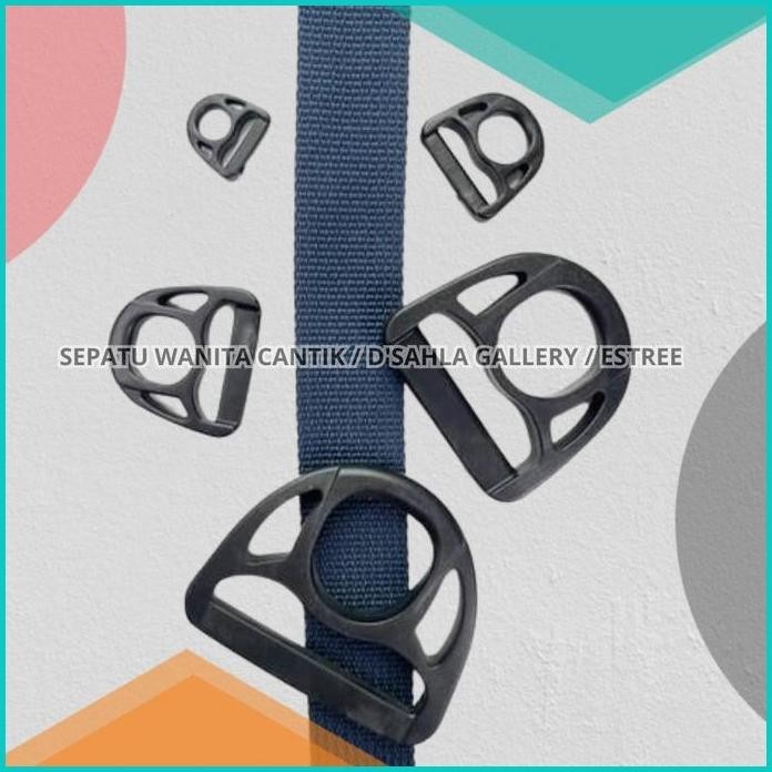 Ring Segitiga Ring Do Ring D Pengait Cantolan Tas 2.0mm Warna Hitam 19