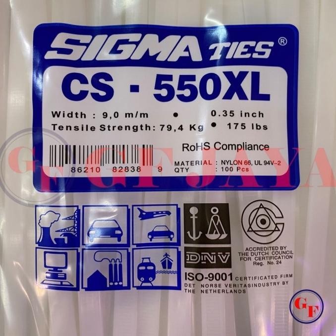 

Kabel Ties Sigma Cs 550Xl / 55Cm Putih Cs550Xl Cable Tie White 55 Cm