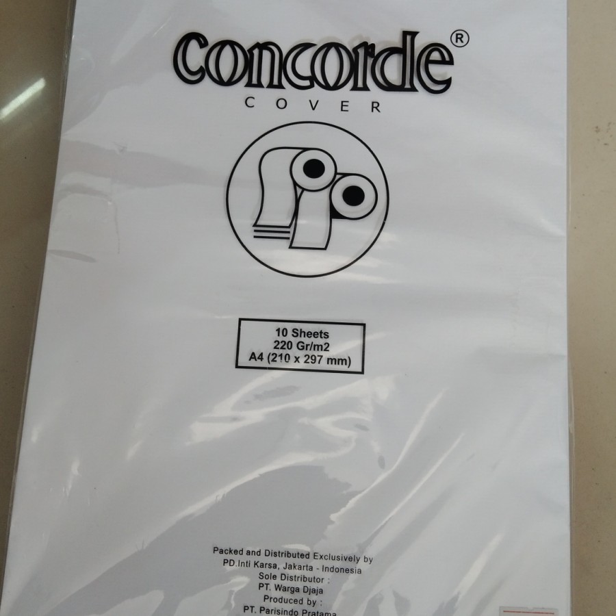 

kertas Concorde A4 220g harga 1 pack isi 10 lbr - Cream