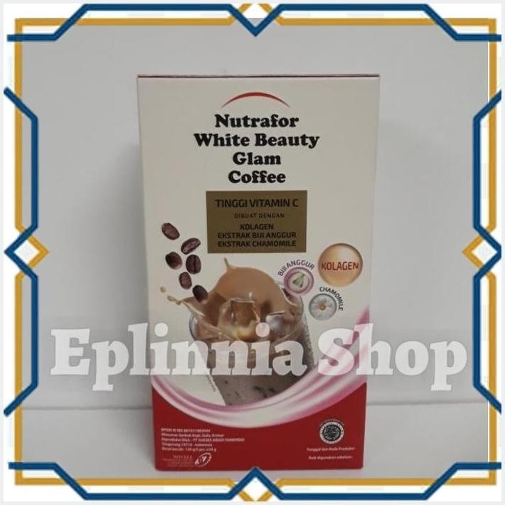 

[EPL] NUTRAFOR WHITE BEAUTY GLAM COFFEE 5'S 120 GR - KOPI KOLAGEN