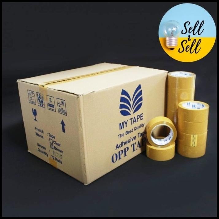 

GRATIS ONGKIR (1 DUS) LAKBAN OPP MY TAPE BENING & COKELAT 45MM X 90 YARD 45 MICRON !!!!!
