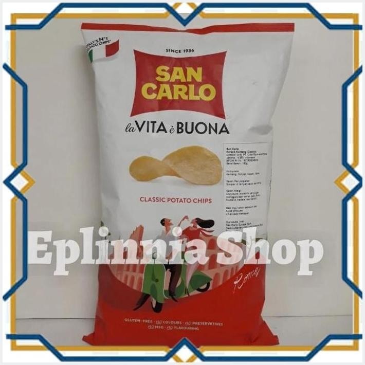 

[EPL] SAN CARLO CLASSIC FLAVOUR POTATO CHIPS 180 GR - KERIPIK KENTANG