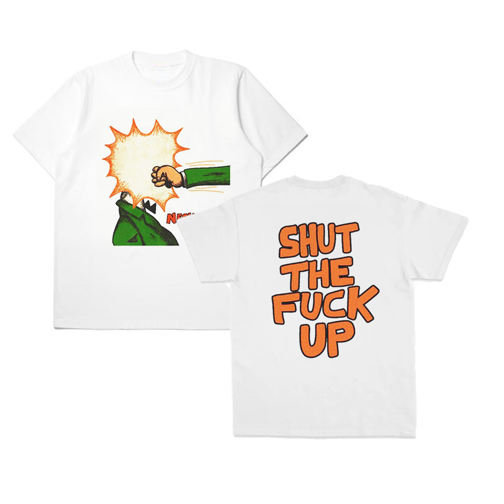 T-shirt Band Neck Deep STFU White