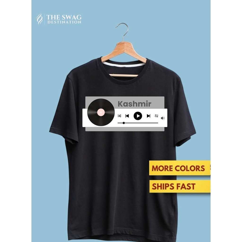 Saya Mendengarkan Kemeja Kashmir Kemeja Led Zeppelin Merch Rock Klasik Premium Ultra Lembut