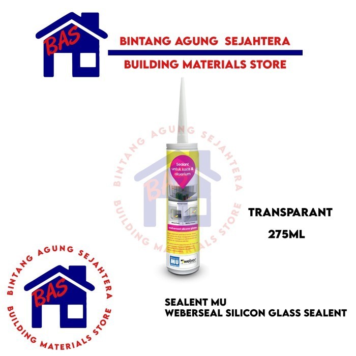 SEALENT MU / WEBERSEAL SILICON GLASS - TRANSPARANT 275ML