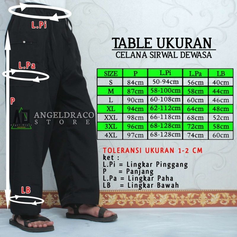 Promo Mega Sale 4.4 // Celana Sirwal Dewasa Putih / Celana Sirwal / Celana Sirwal Dewasa / Sirwal