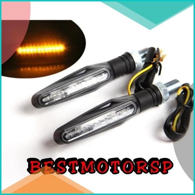 Lampu sein LED motor turn signal indikator blinker 2Pcs R1 Universal 1