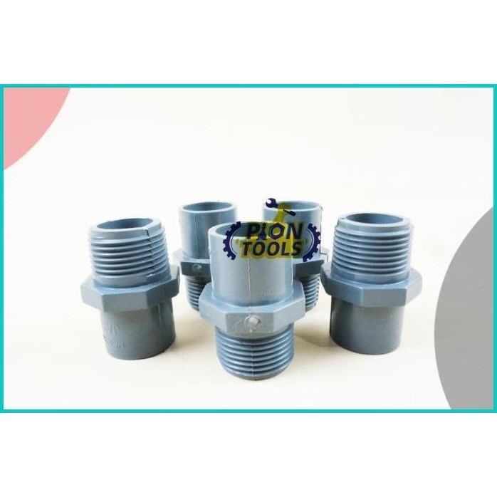 JAYA ORI Sok drat luar PVC ts 1x3/4" SDL pvc / sock drat luar pvc 19F3