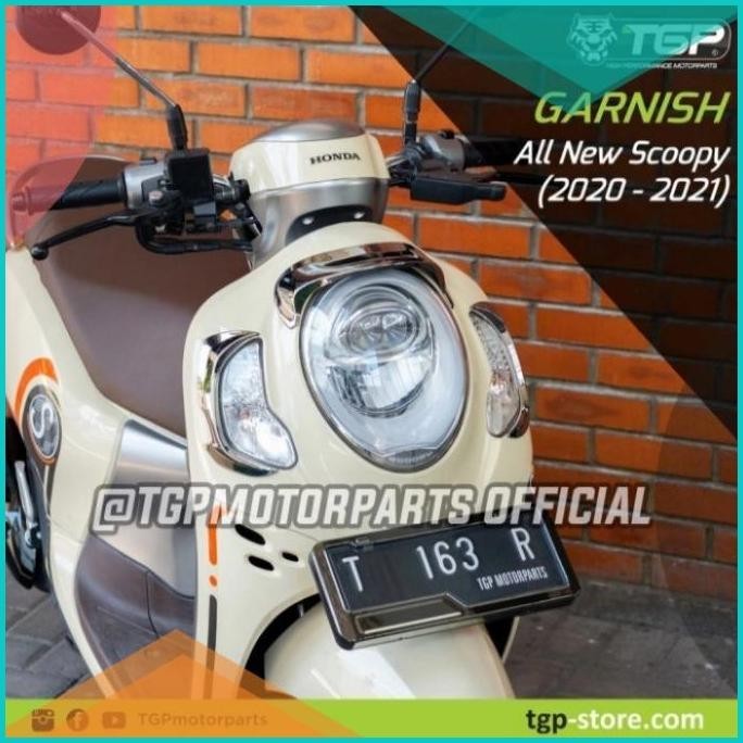GARNISH LAMPU SCOOPY 2020 2021 CHROME TGP 19F3B2024 sparepart