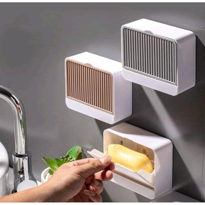 WADAH SABUN BATANG TEMPEL DINDING TEMPAT SABUN ESTETIK