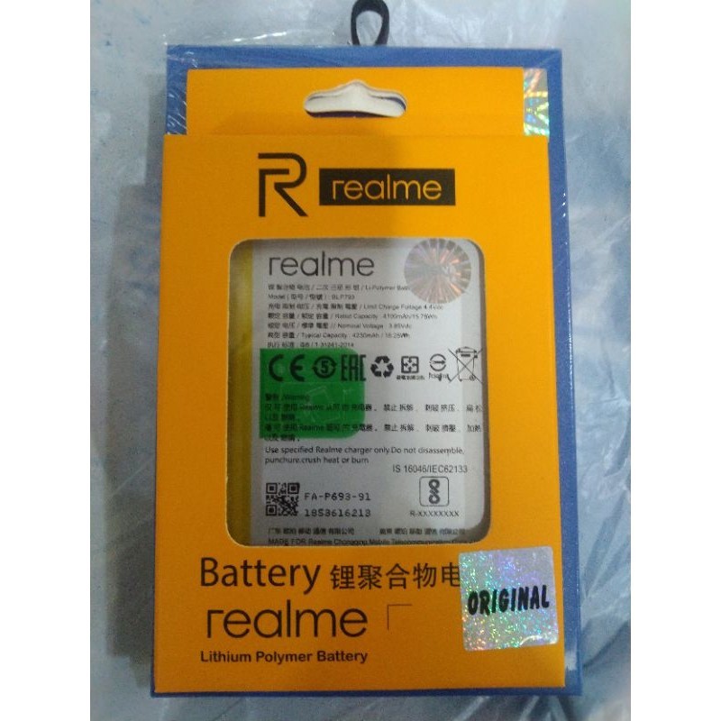 RealMe BLP911 BLP-911 Original 100% GENUINE Batu Batre Battery Baterai RealMe 9 RealMe 9i RealMe 9 P