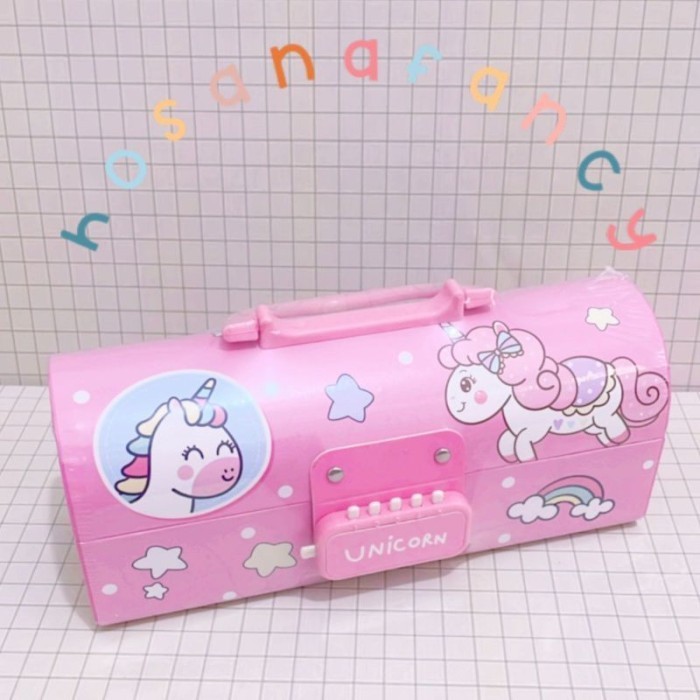 

Kotak Pensil Karton Lengkung Pakai Kode Kunci/ Tempat Pensil/