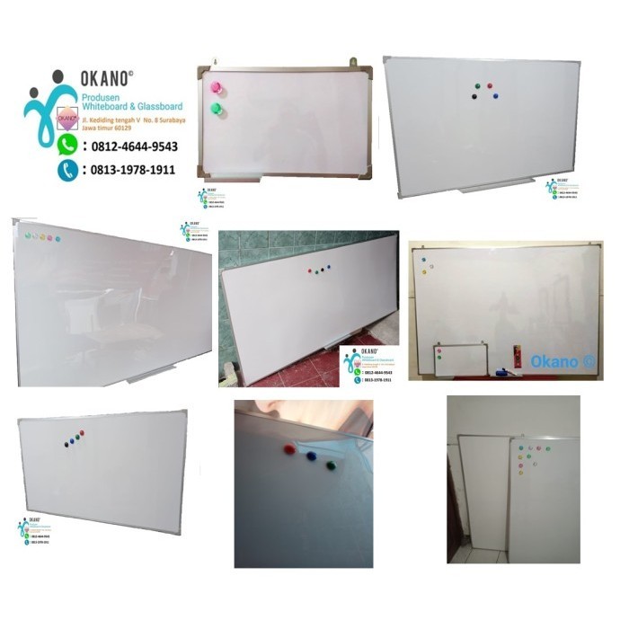 

Papan Tulis Whiteboard Magnet Gantung Okano 40 X 60 Cm