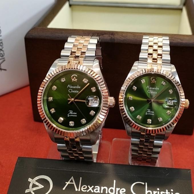 Jam Couple Original Alexandre Christie Ac 5013 Md/Ld Stainless Falolaz