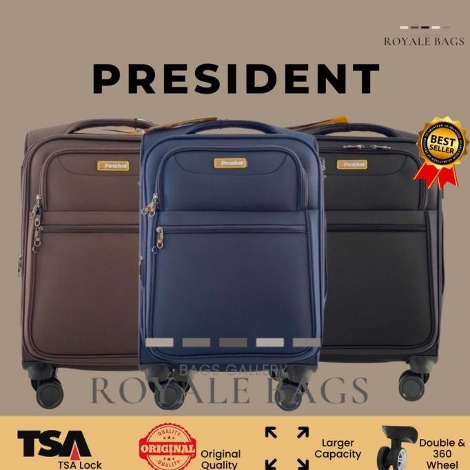 Termurah President Tas Koper 20 Inch / 24 Inch Original Kain Kanvas Cindybabby