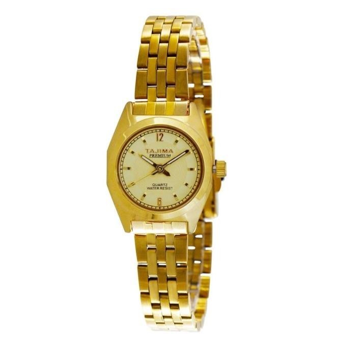 Jam Tangan Tajima Analog Couple Premium Gold Stainless Steel Water Falolaz