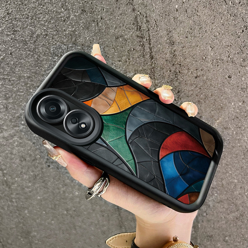 Casing Hp OPPO A58 Case pola pisau Kesing ponsel HP lembut ganda baru Softcase pelindung silikon Cas