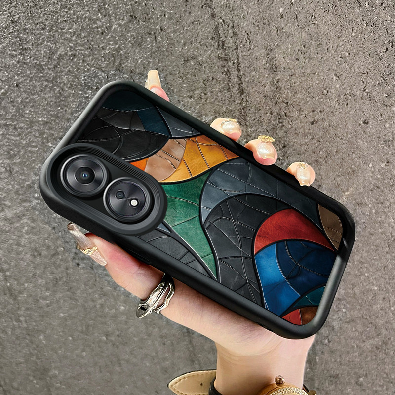 Casing Hp OPPO A58 5G A78 5G A58x 5G A1x 5G A2x 5G Case pola pisau Kesing ponsel HP lembut ganda bar