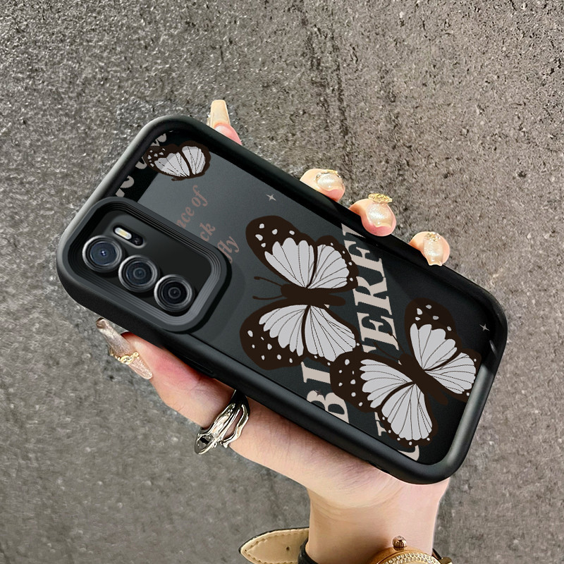 Casing Hp OPPO A16 OPPO A16s OPPO A54s Case kupu-kupu pelindung lensa kamera Kesing HP Pegangan anti