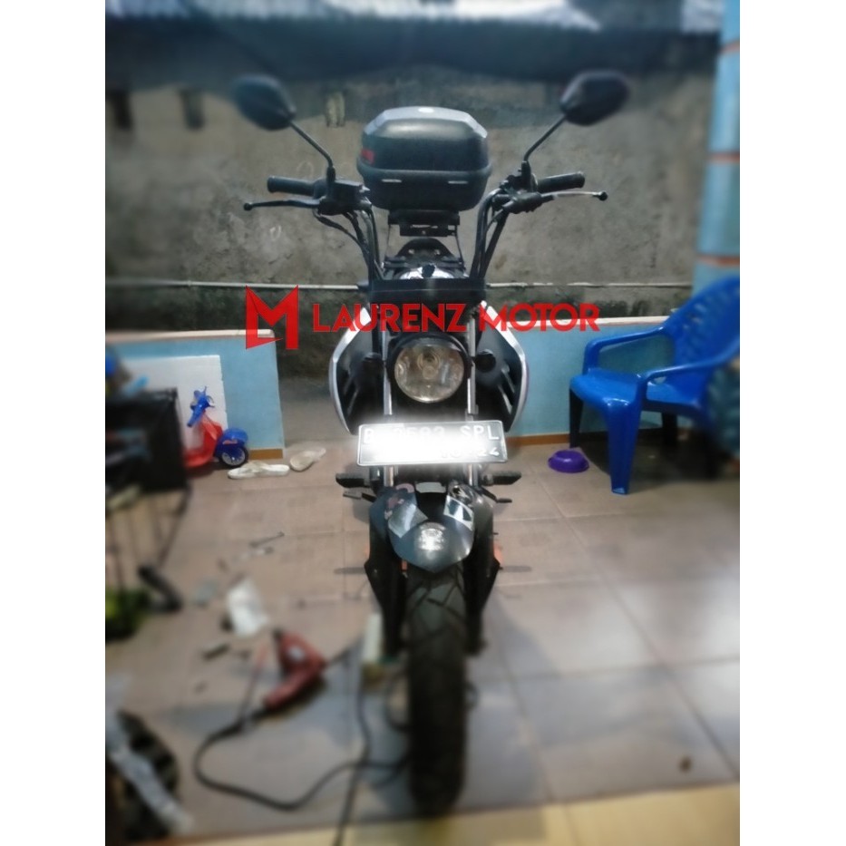 Stang Cb 150R Tinggi 30Cm Stir Variasi Modif Motor Hitam Chrome