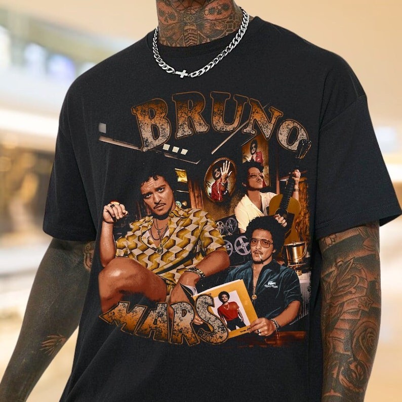 Bruno Mars Kaus Grafis Vintage 90S Bruno Hernandez Mars Kaus Hip Hop Klasik Hadiah Penggemar Rap Bru