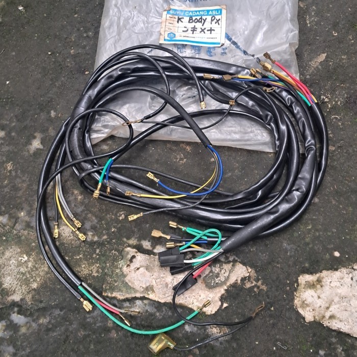 KABEL BODY VESPA PX DANMOTOR BIRU ORI NOS