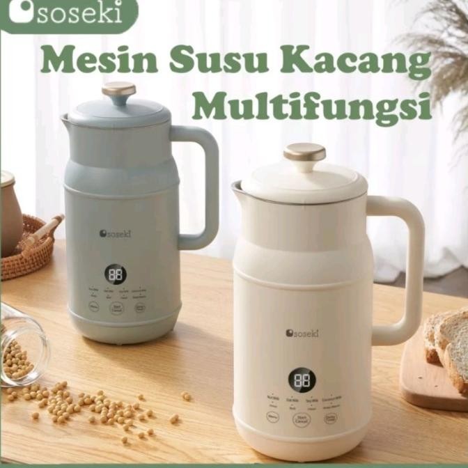 Soseki Soymilk Maker / Blender, Mesin Susu Kacang, Multifungsi 1000Ml Melanpopi