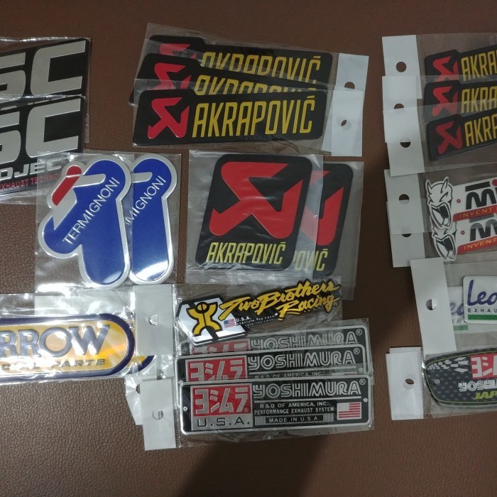 Stiker Emblem Knalpot Austin Racing Exhaust System Aluminium Plat