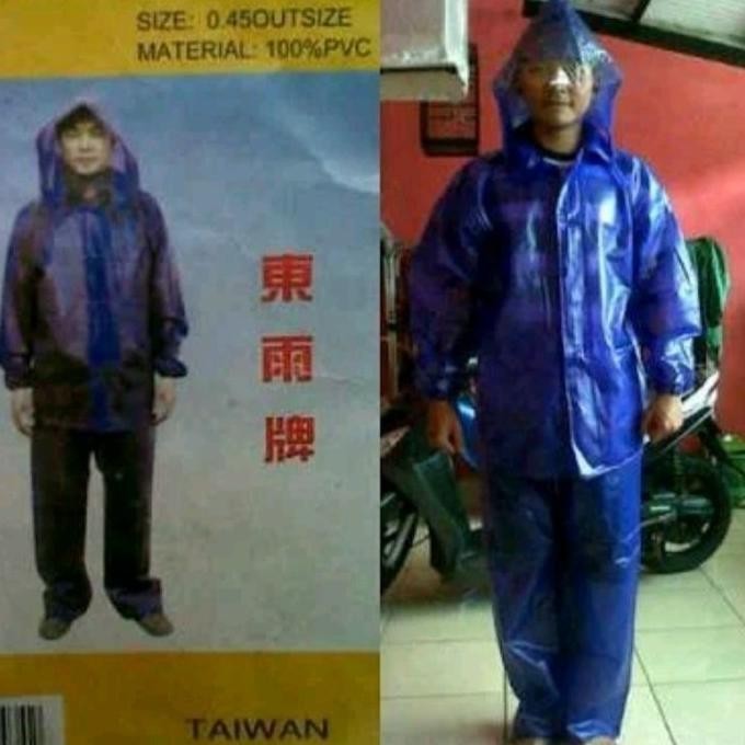 Jas hujan & Mantel Nelayan & Taiwan bahan karet pvc tidak mudah sobek