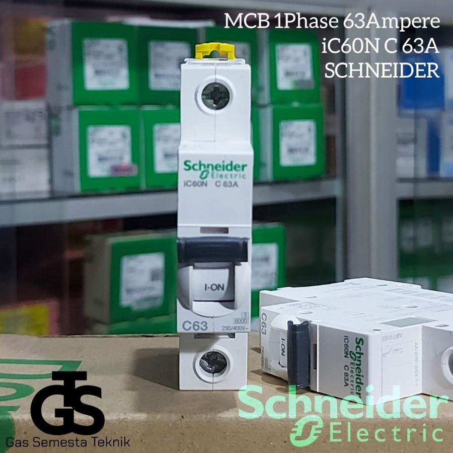 MCB SCHNEIDER iC60N 1P 63A | MCB 1 PHASE 63 AMPERE iC60N SCHNEIDER