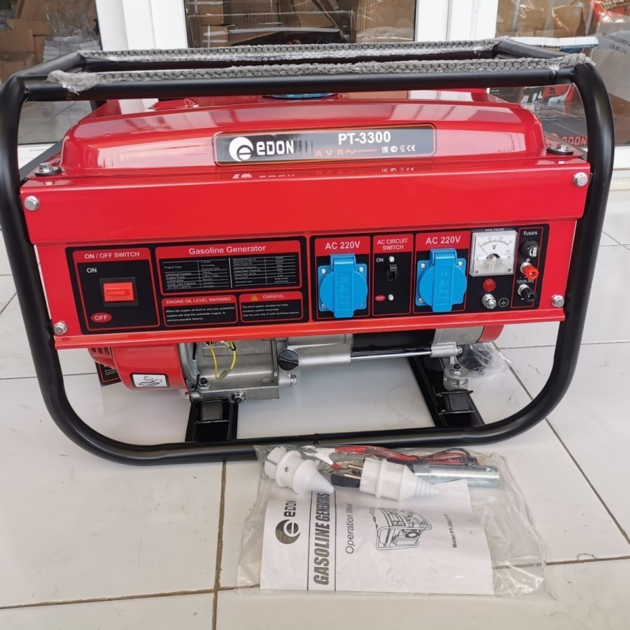 GENSET 3300 WATT EDON GENSET PT3300 GASOLINE GENERATOR GENERATOR BENSIN 4 TAK EDON BERGARANSI RESMI