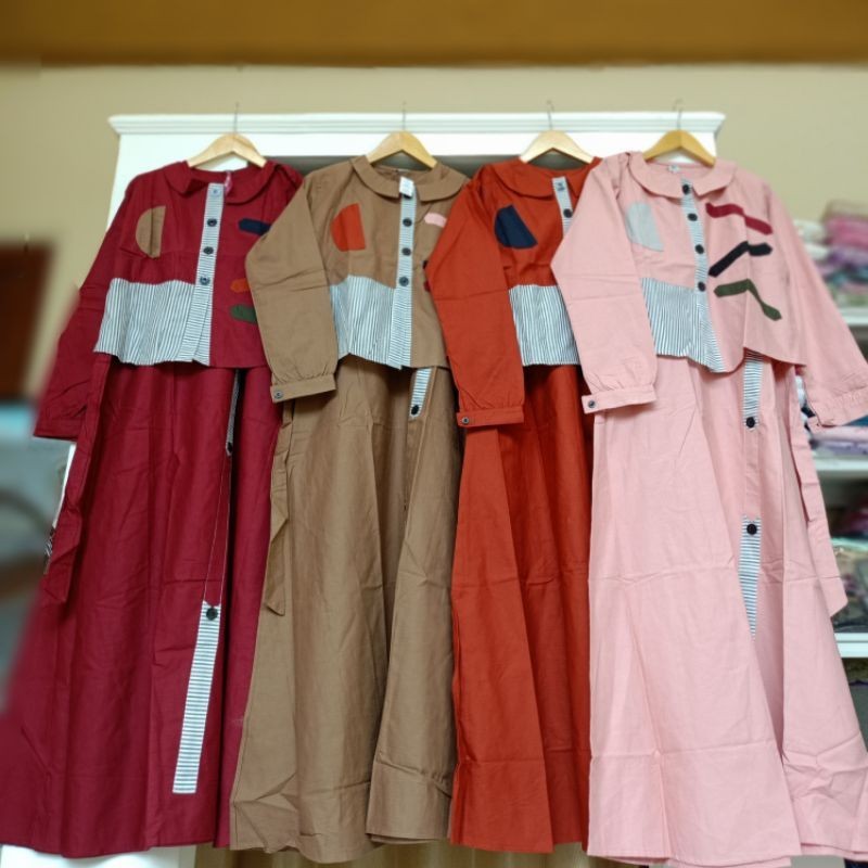 Gamis Inner + outer Remaja 2in1 Alula Queen Lazuard
